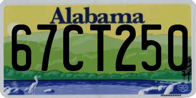 AL license plate 67CT250