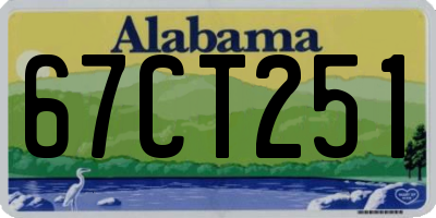 AL license plate 67CT251