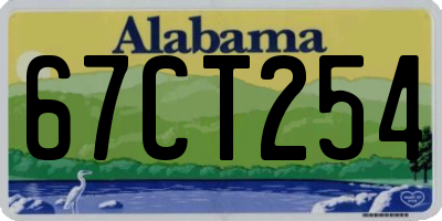 AL license plate 67CT254