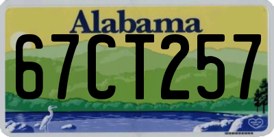 AL license plate 67CT257