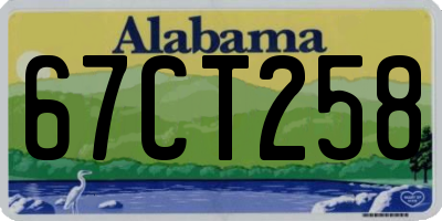 AL license plate 67CT258