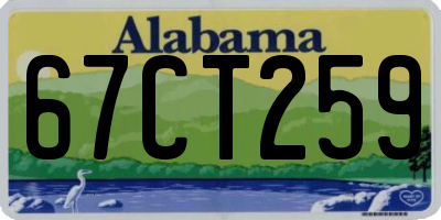 AL license plate 67CT259