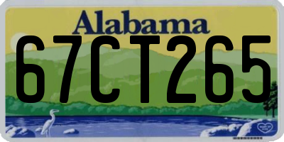AL license plate 67CT265