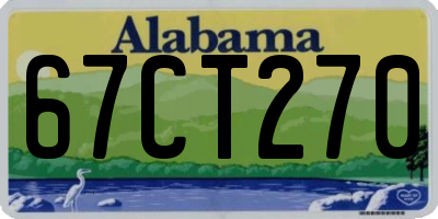 AL license plate 67CT270
