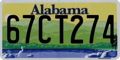 AL license plate 67CT274