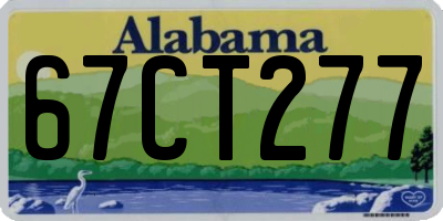AL license plate 67CT277