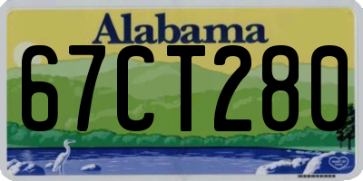 AL license plate 67CT280