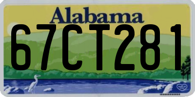 AL license plate 67CT281