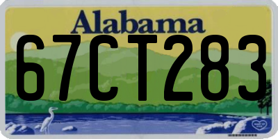 AL license plate 67CT283