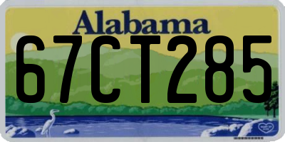 AL license plate 67CT285