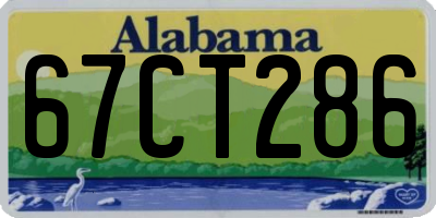 AL license plate 67CT286