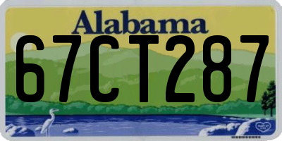 AL license plate 67CT287