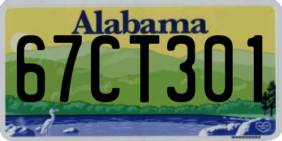 AL license plate 67CT301