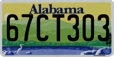 AL license plate 67CT303