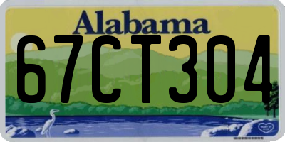 AL license plate 67CT304