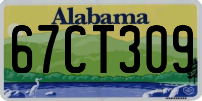 AL license plate 67CT309