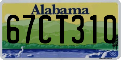 AL license plate 67CT310