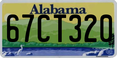 AL license plate 67CT320