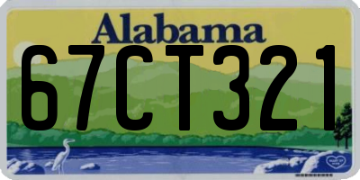 AL license plate 67CT321