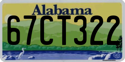 AL license plate 67CT322