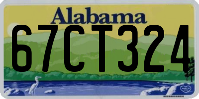AL license plate 67CT324