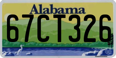 AL license plate 67CT326