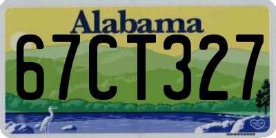 AL license plate 67CT327