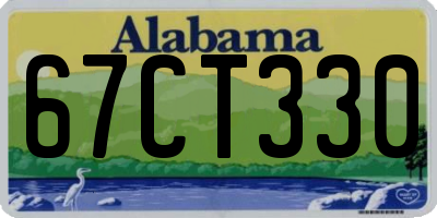 AL license plate 67CT330