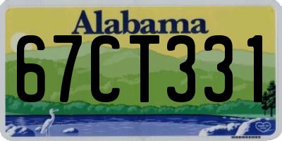 AL license plate 67CT331