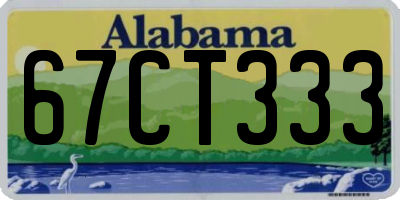 AL license plate 67CT333