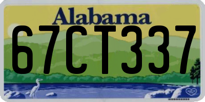 AL license plate 67CT337