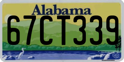 AL license plate 67CT339