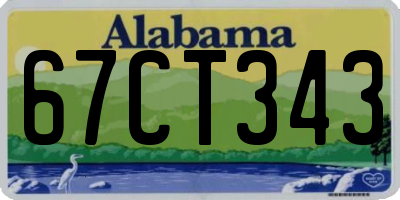 AL license plate 67CT343