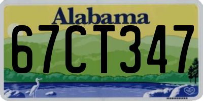 AL license plate 67CT347