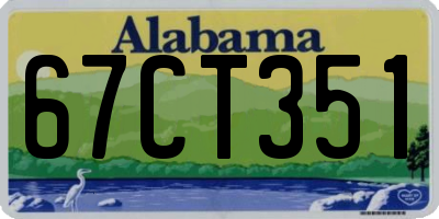 AL license plate 67CT351