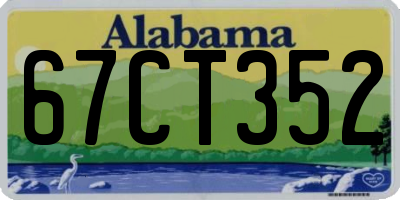 AL license plate 67CT352