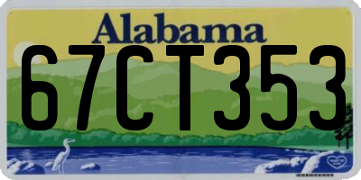 AL license plate 67CT353