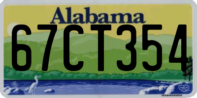 AL license plate 67CT354