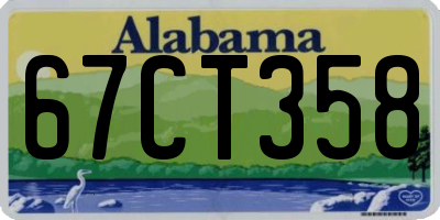 AL license plate 67CT358