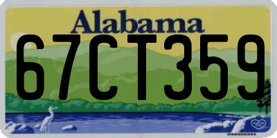 AL license plate 67CT359