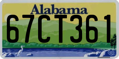 AL license plate 67CT361