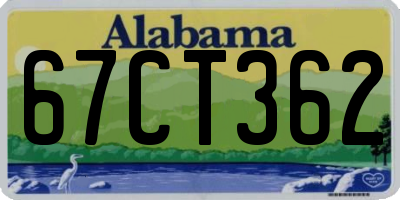 AL license plate 67CT362