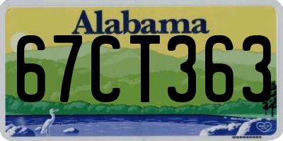 AL license plate 67CT363