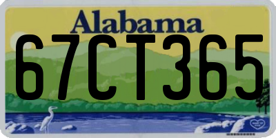AL license plate 67CT365
