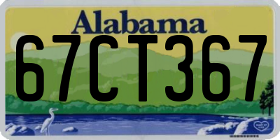 AL license plate 67CT367