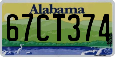 AL license plate 67CT374