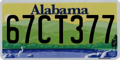 AL license plate 67CT377