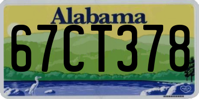 AL license plate 67CT378