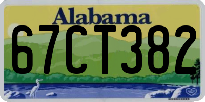AL license plate 67CT382