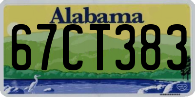 AL license plate 67CT383